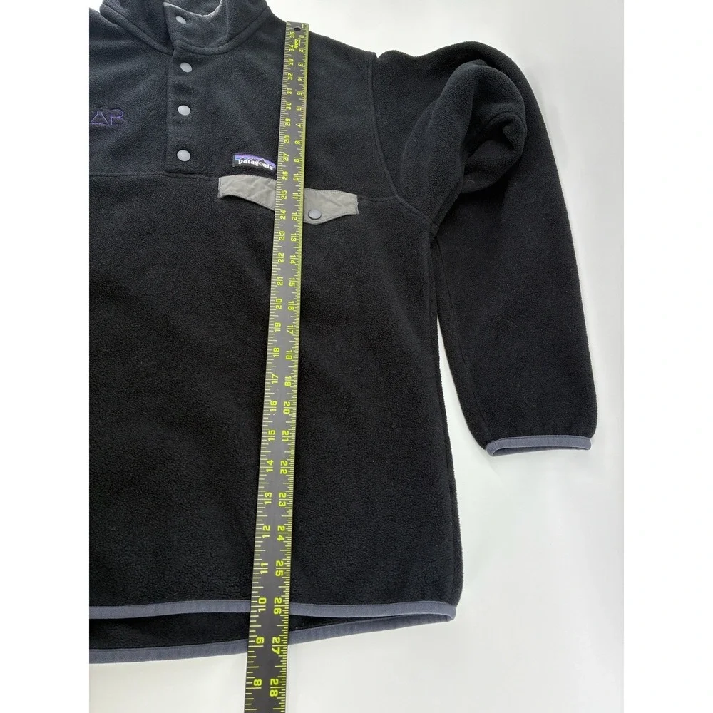 Patagonia Mens Synchilla Snap-T Fleece Pullover Black TCU Journalism Small